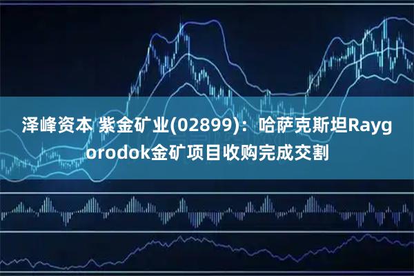 泽峰资本 紫金矿业(02899)：哈萨克斯坦Raygorodok金矿项目收购完成交割